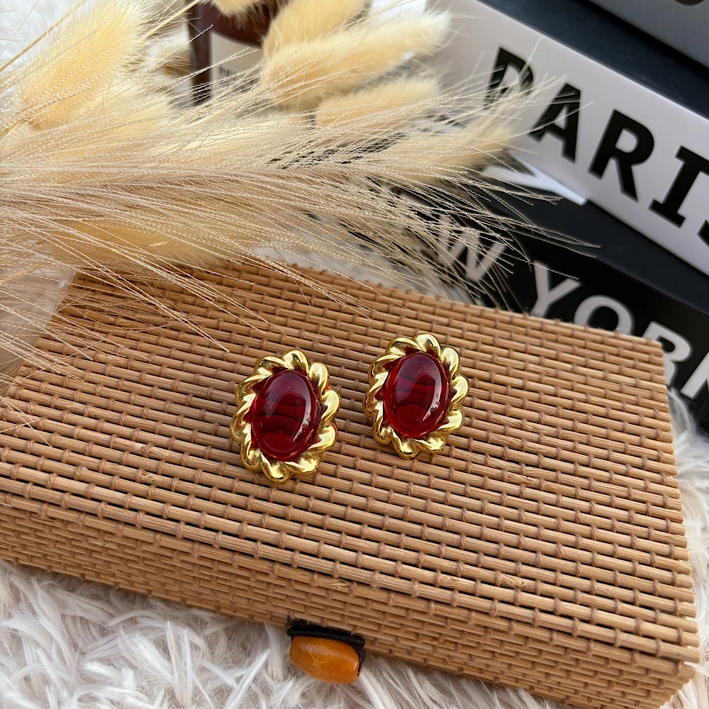 Scarlet Petals – Aτσάλινα σκουλαρίκια.