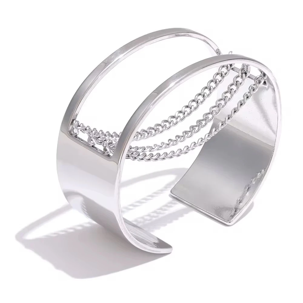 Golden Chains Cuff-Αυξομειούμενη χειροπέδα(ασημί) Golden Chains Cuff-Αυξομειούμενη χειροπέδα(ασημί)