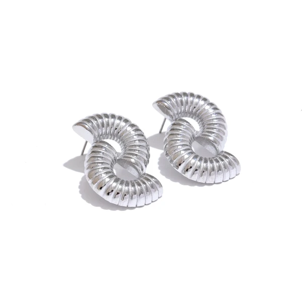 Helix Shine Steel earrings.
