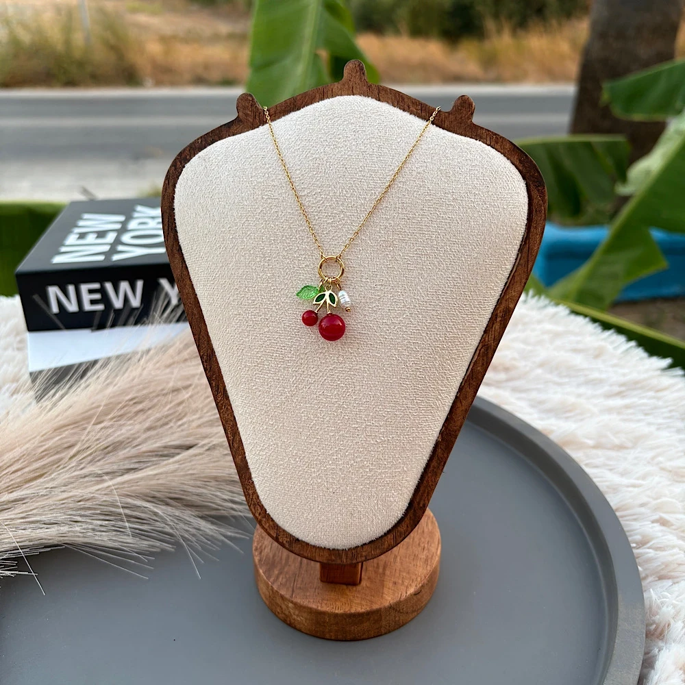 Κολιέ “Cherry Charm” – Ατσάλι(διαθέσιμο σε 2 χρώματα) Κολιέ “Cherry Charm” – Ατσάλι(διαθέσιμο σε 2 χρώματα)