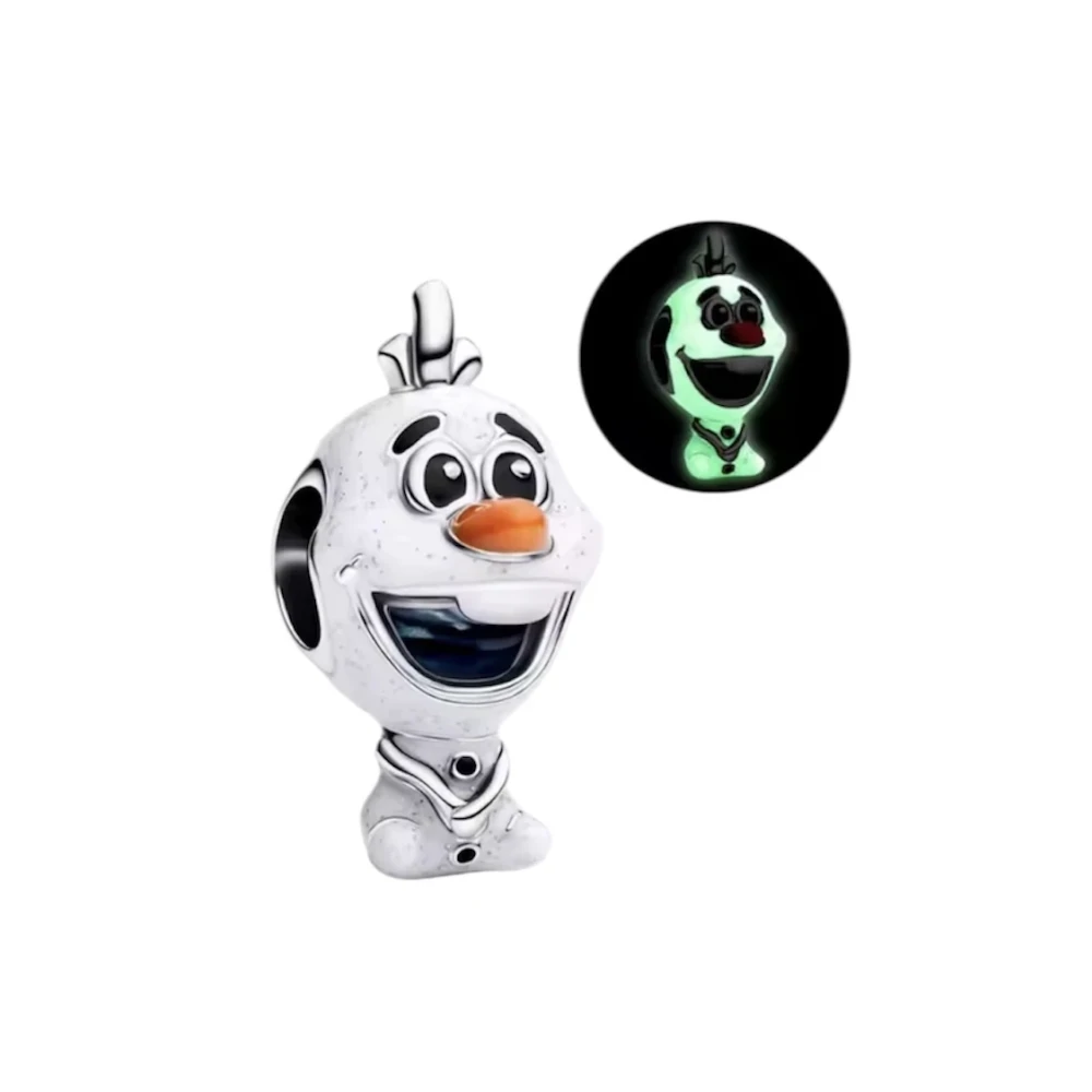 Charm Olaf Frozen-glow in the dark. Στοιχείο/σύμβολο Όλαφ που φωσφορίζει.