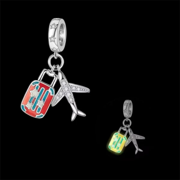 Στοιχείο/σύμβολο αεροπλάνο και βαλίτσα που φωσφορίζει.